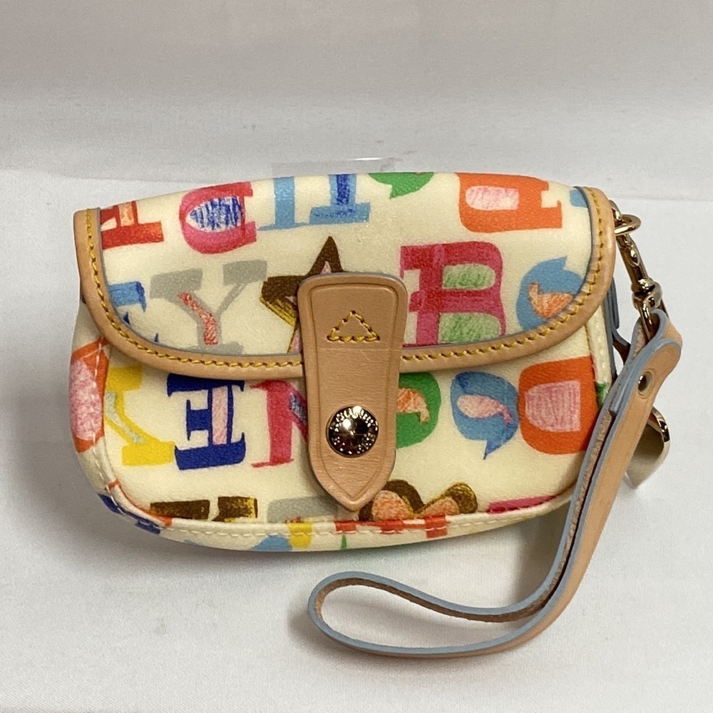 Dooney & Bourke Vintage Rainbow Party Graffiti Wristlet Nwot